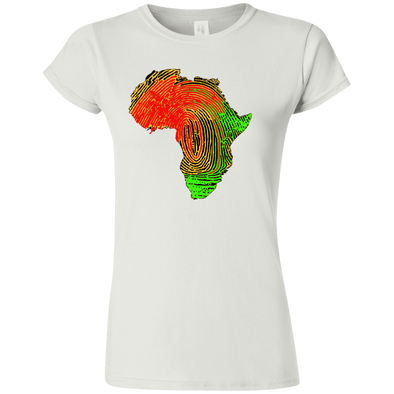 Africa Fingerprint Women's fitted tee