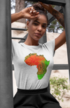 Africa Fingerprint Women's fitted tee