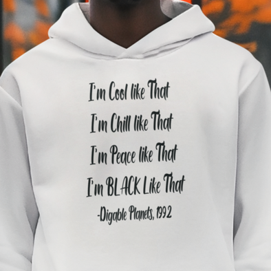 Cool like dat Unisex Hoodie (black design)