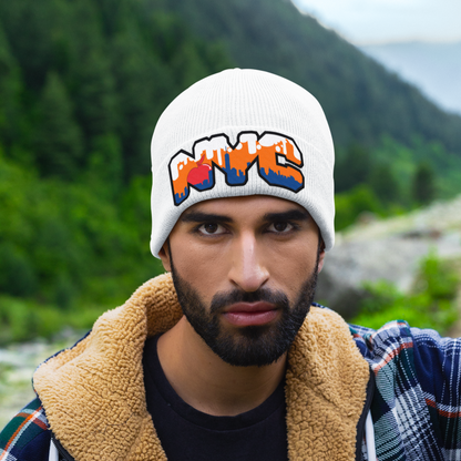 NYC Badge Cuffed Beanie