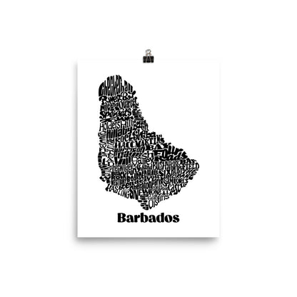 Barbados Map Wall Art