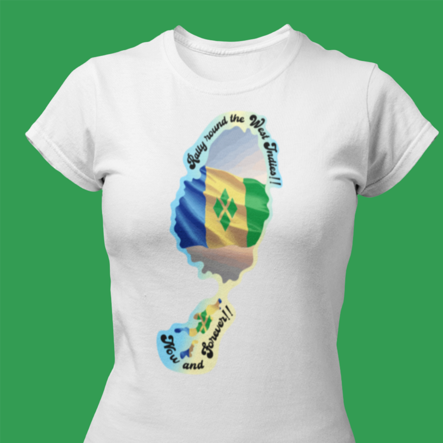 St. Vincent & The Grenadines - Rally Round the West Indies Women's short sleeve t-shirt