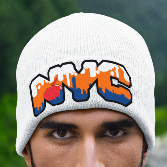 NYC Badge Cuffed Beanie