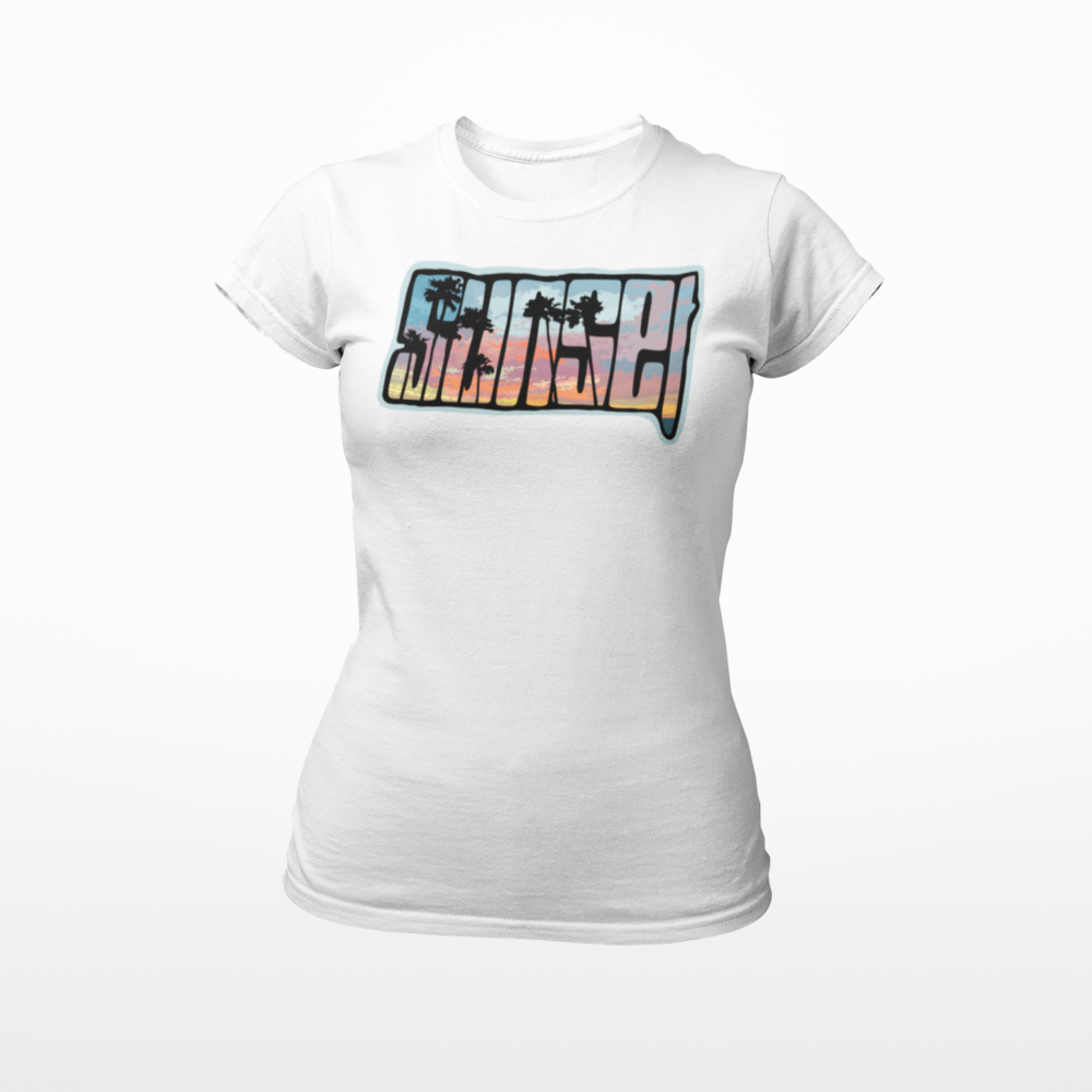 Sunset Women's fitted t shirt