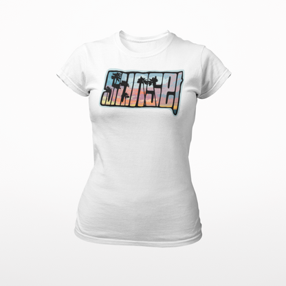 Sunset Women's fitted t shirt