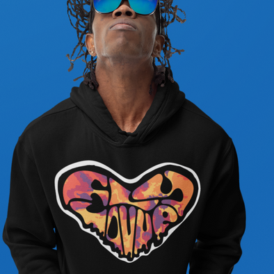 LoVve in Orange Unisex Hoodie