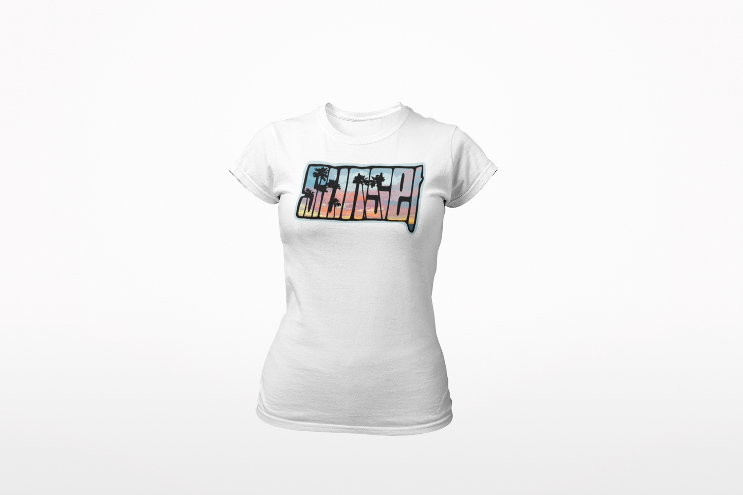 Sunset Women's fitted t shirt