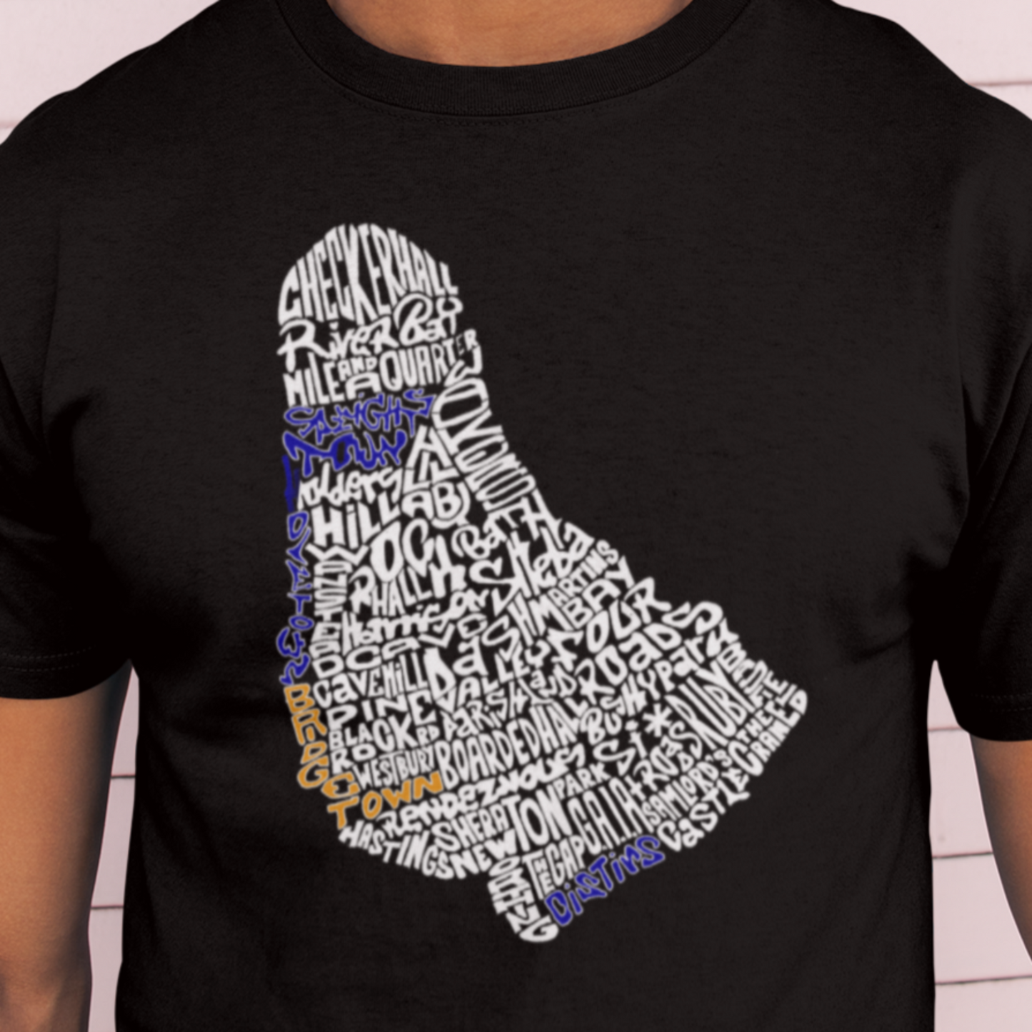 Barbados Word Map - Colored Unisex t-shirt