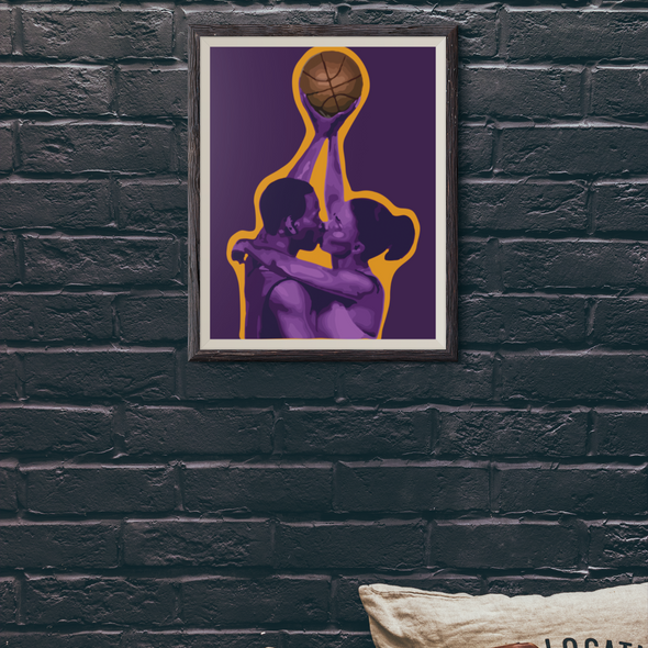 LoVve and Basketball Tribute Wall Art