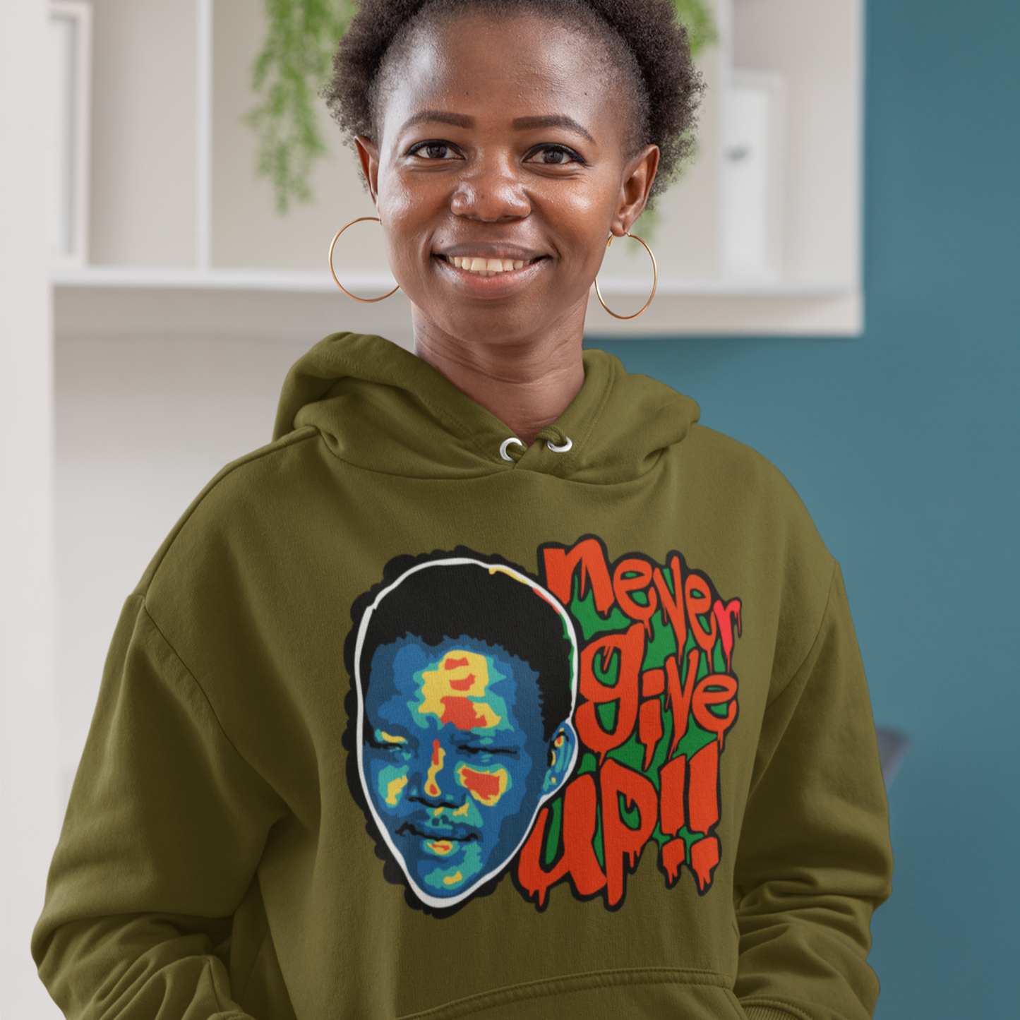 Mandela - Never Give Up! Unisex Hoodie