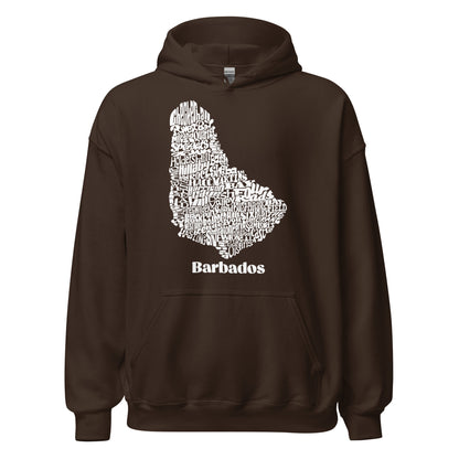 Barbados Word Map Unisex Hoodie