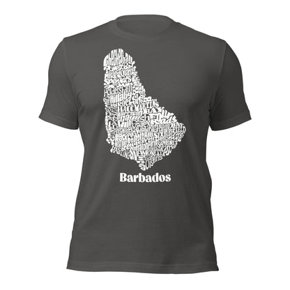 Barbados Word Map Unisex t-shirt