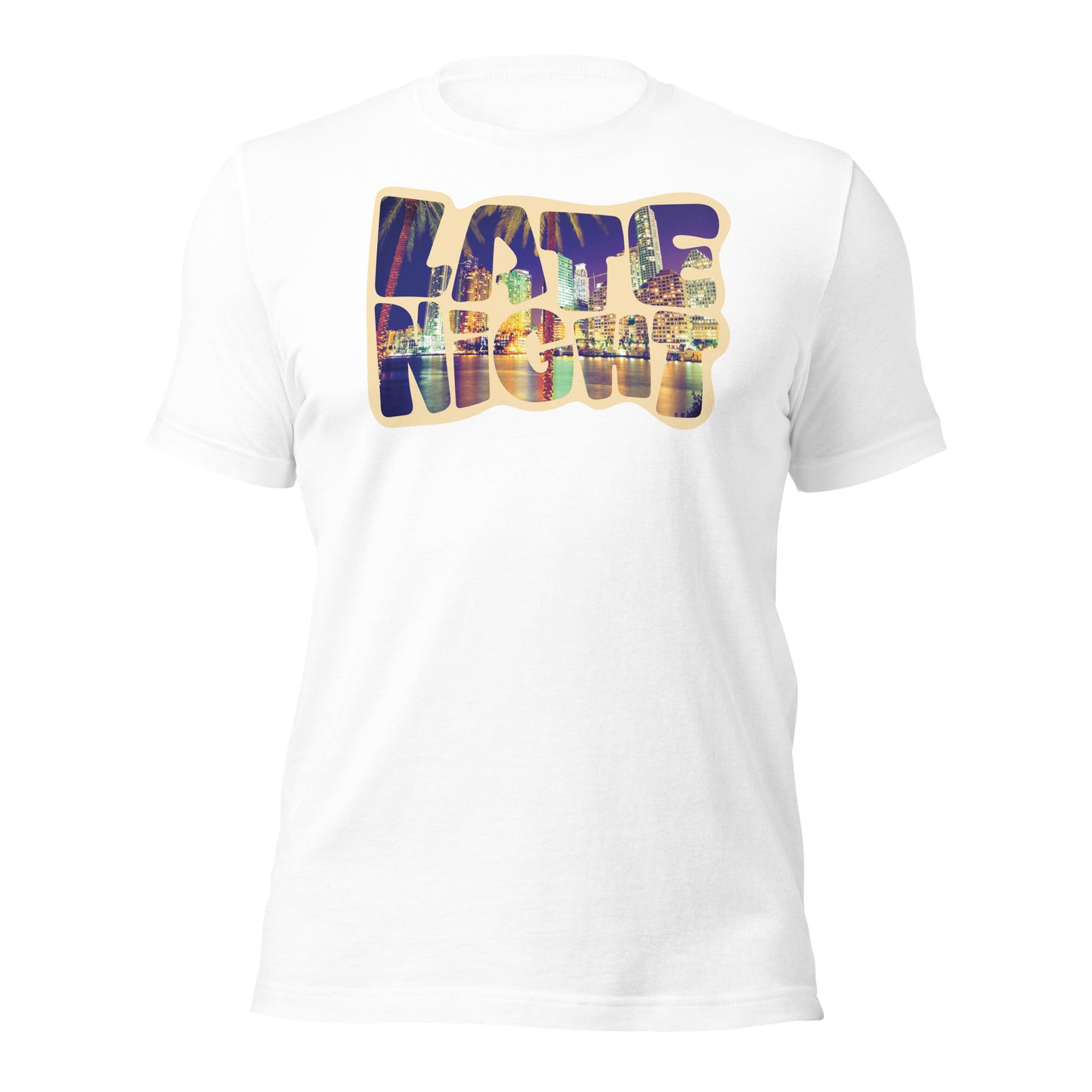 Late Nights in Miami Unisex t-shirt