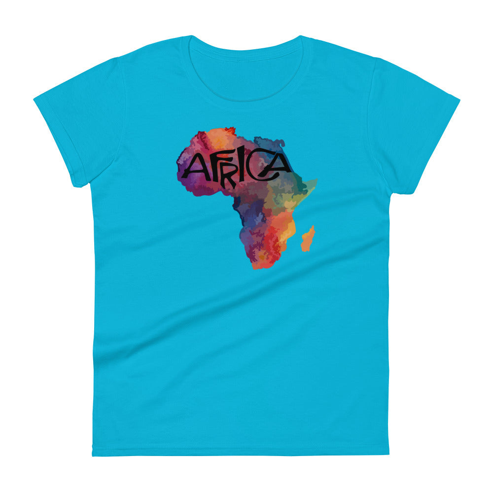 African color Map Women's short sleeve t-shirt