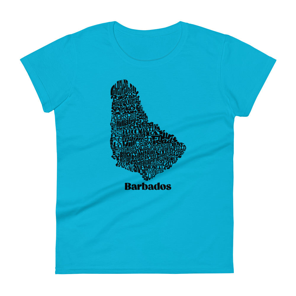 Barbados Word map Women's short sleeve t-shirt