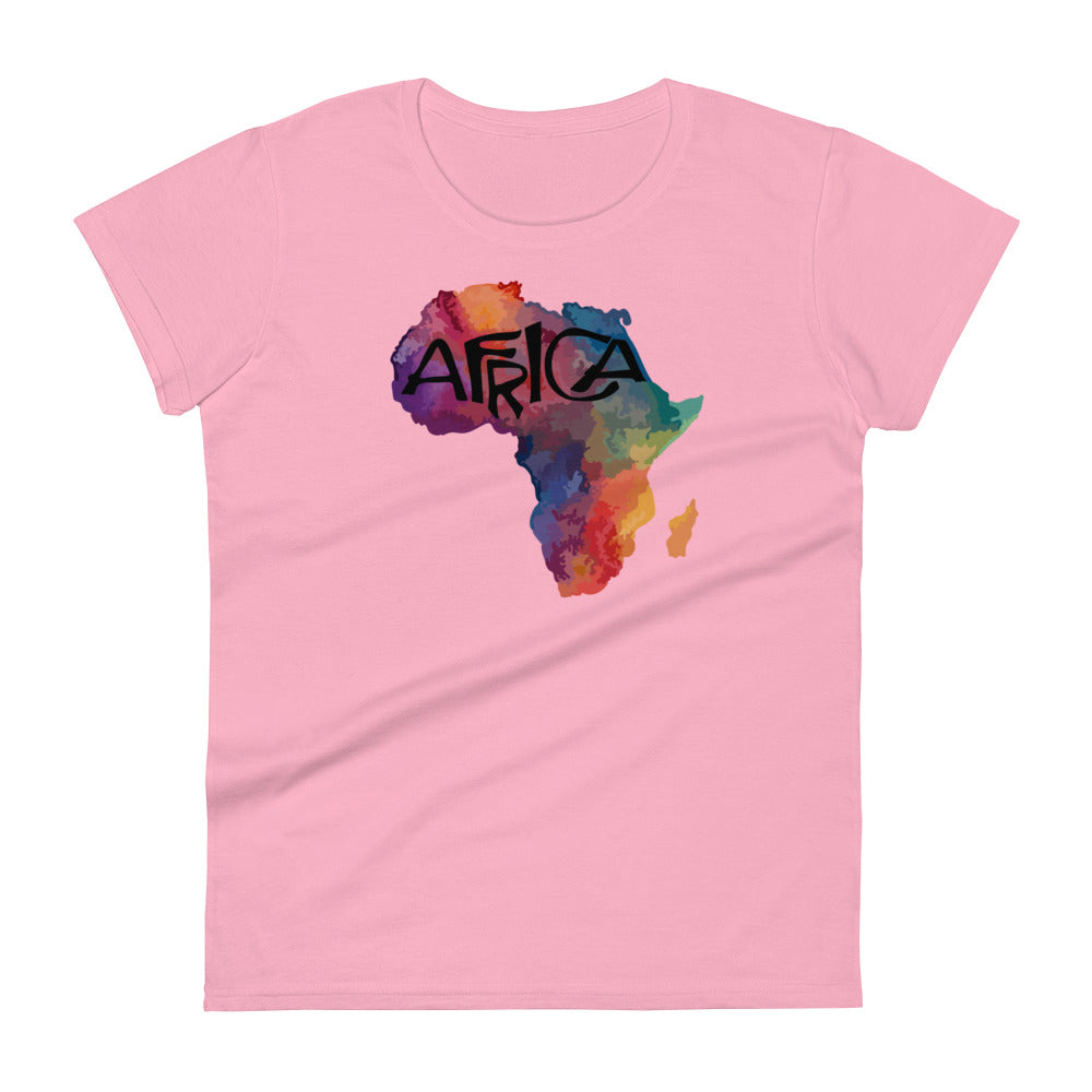 African color Map Women's short sleeve t-shirt