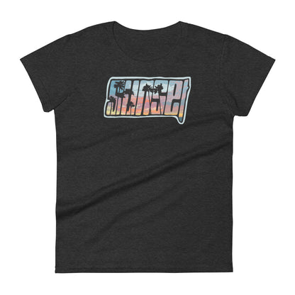 Sunset Women's fitted t shirt