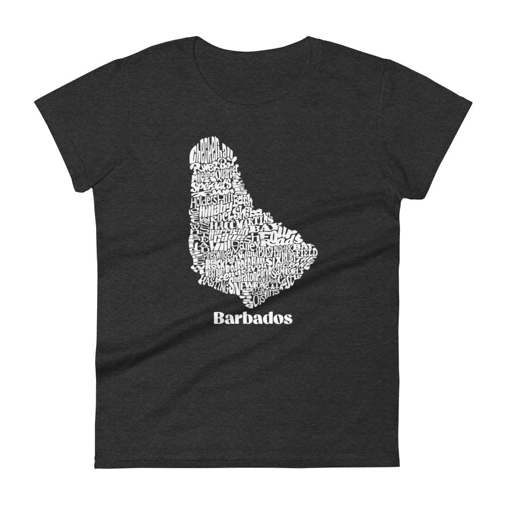 Barbados Word map Women's short sleeve t-shirt