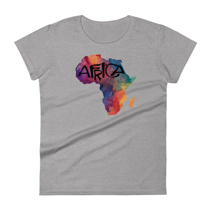 African color Map Women's short sleeve t-shirt