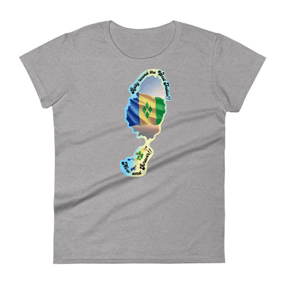 St. Vincent & The Grenadines - Rally Round the West Indies Women's short sleeve t-shirt