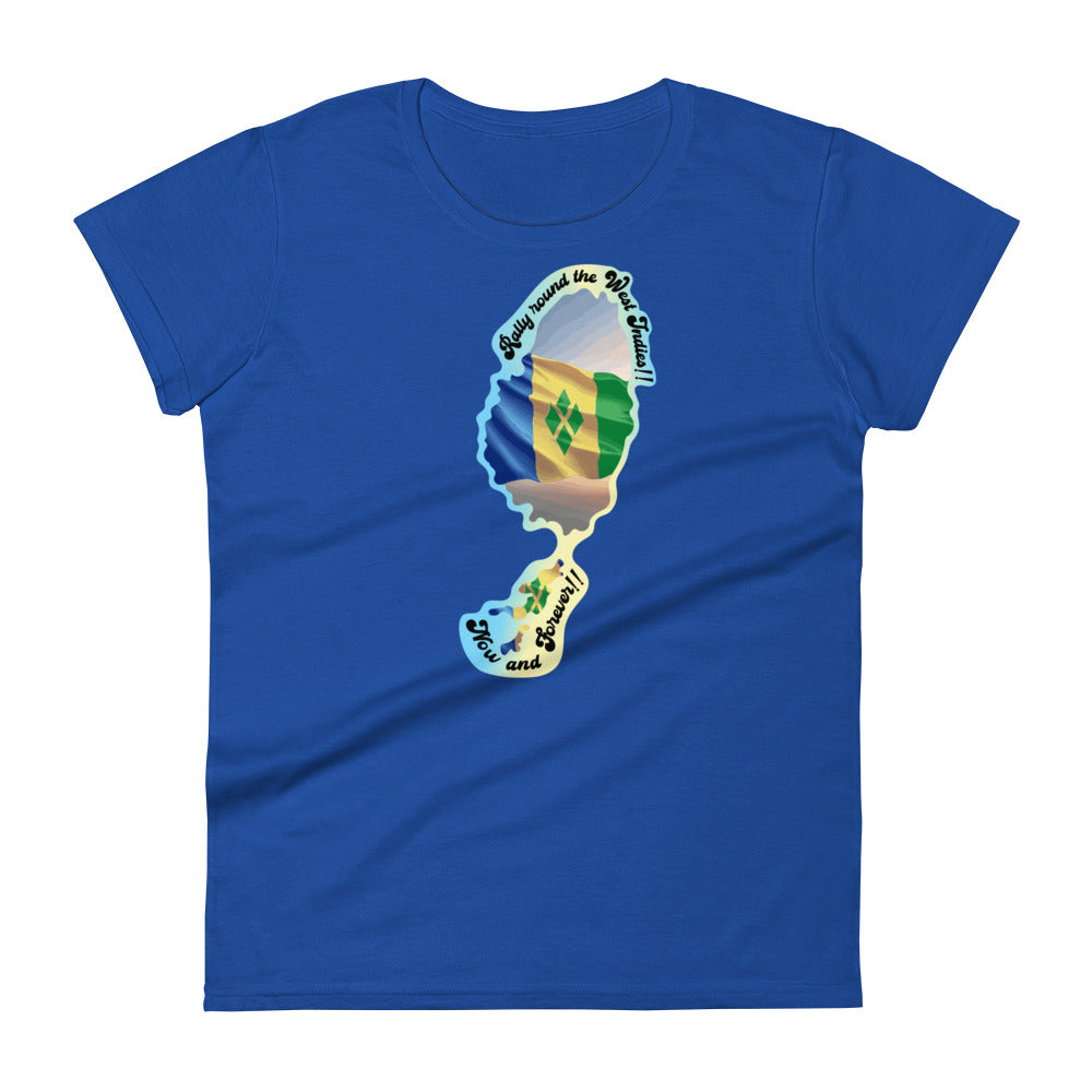 St. Vincent & The Grenadines - Rally Round the West Indies Women's short sleeve t-shirt