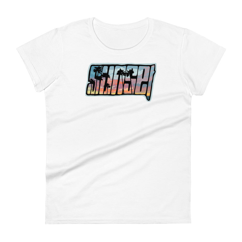 Sunset Women's fitted t shirt