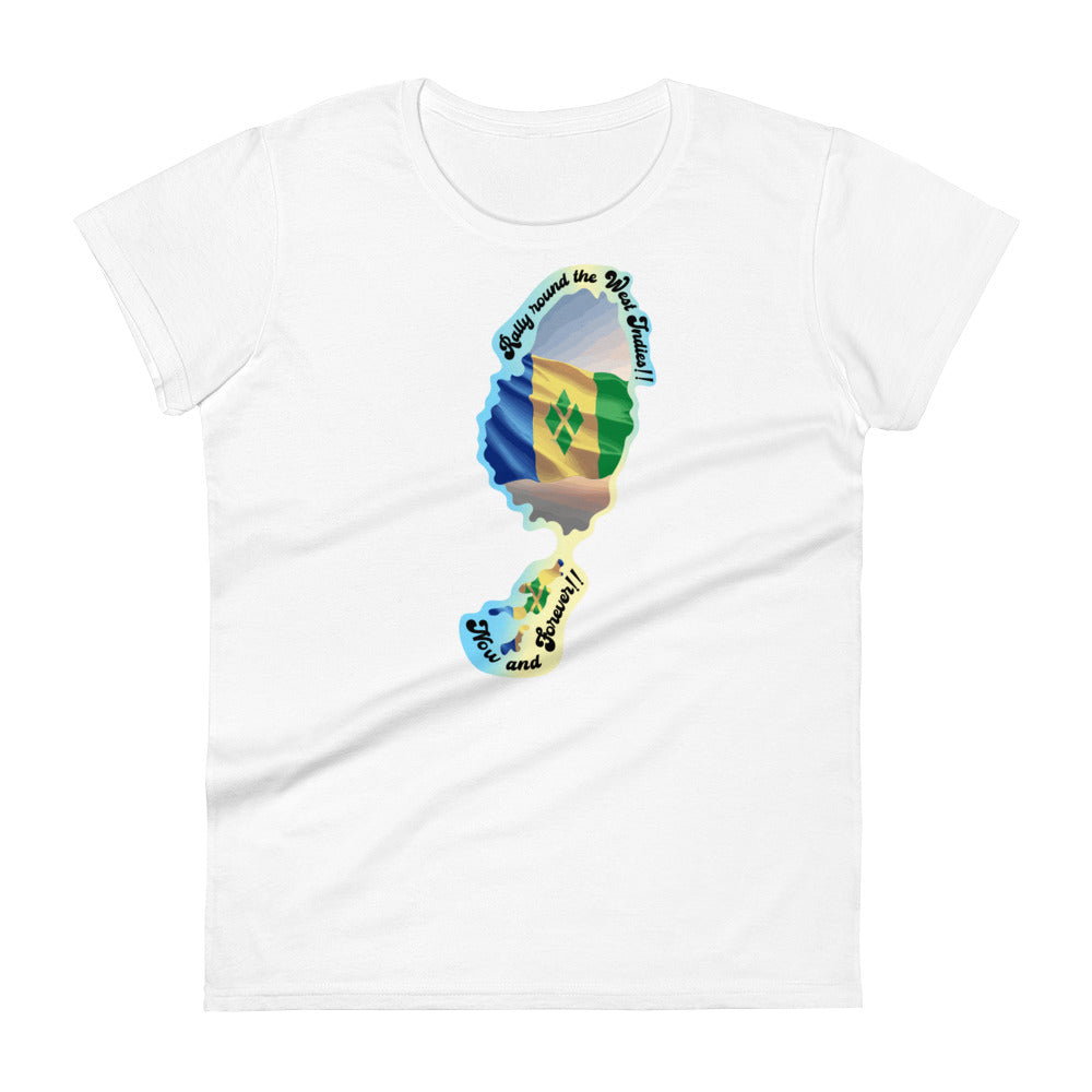 St. Vincent & The Grenadines - Rally Round the West Indies Women's short sleeve t-shirt