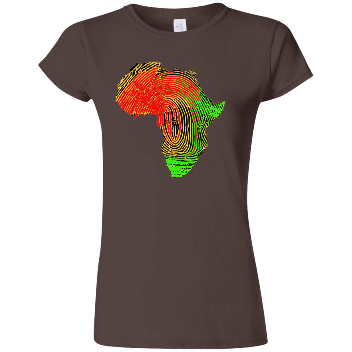 Africa Fingerprint Women's fitted tee