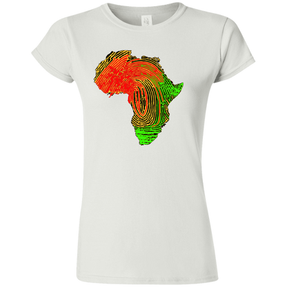 Africa Fingerprint Women's fitted tee