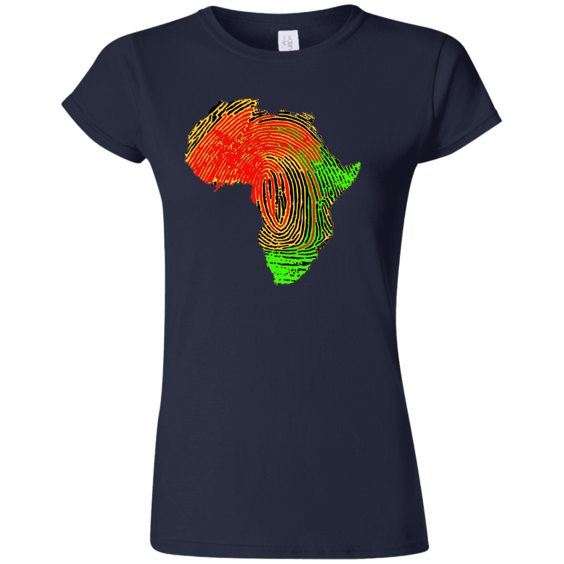 Africa Fingerprint Women's fitted tee