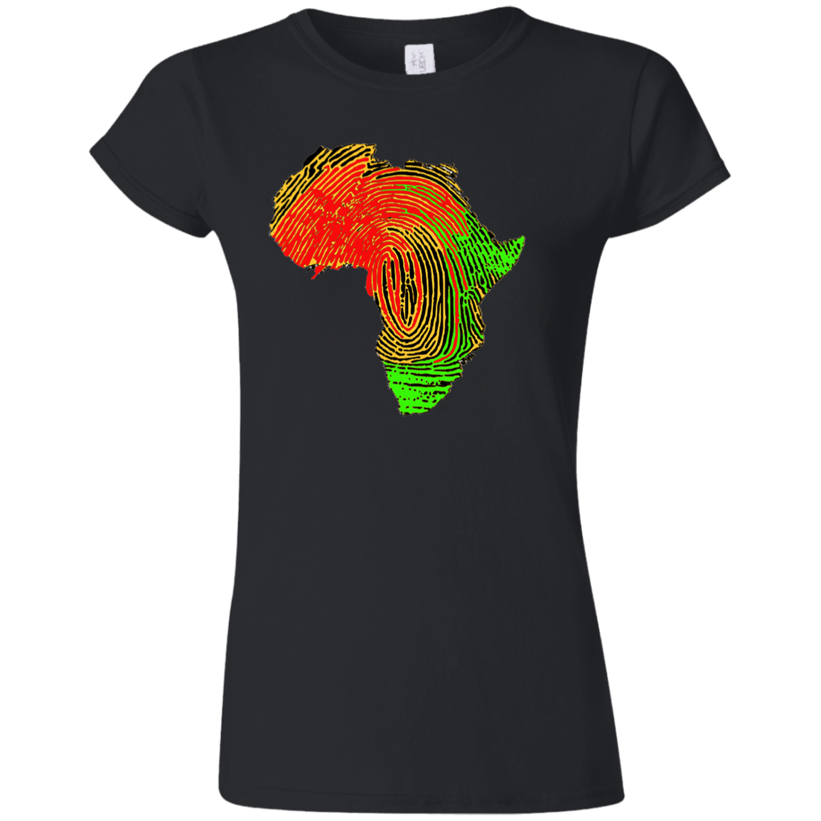 Africa Fingerprint Women's fitted tee