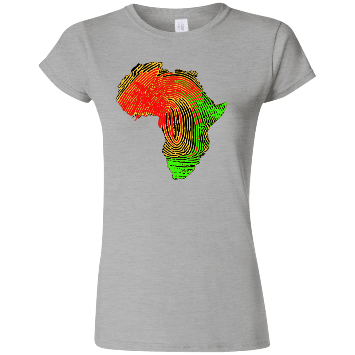 Africa Fingerprint Women's fitted tee