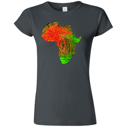 Africa Fingerprint Women's fitted tee